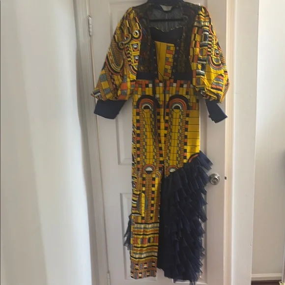 Elegant Multicolor Long Sleeve Dress